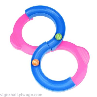 Track ball children training equipment track ball sound with children's eight eight rotary table toys