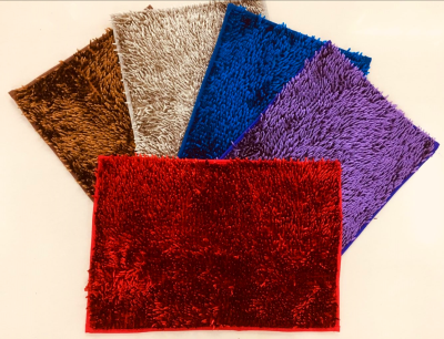  bright silk bright color mat long hair bright silk mat water absorption non-slip foot pad bedside pad