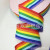 Fashion Polyester 6cm Rainbow Belt Double-Sided Color Personality Stripe Braid Clothing Ingredients Factory in Stock Wholesale