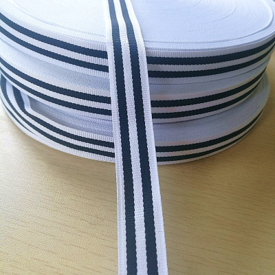 Fashion Polyester Black and White Tripe Tape Creative Stripe Braid Clothing Accessories Band Factory Wholesale Clothing Accessories