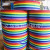 Fashion Polyester 6cm Rainbow Belt Double-Sided Color Personality Stripe Braid Clothing Ingredients Factory in Stock Wholesale