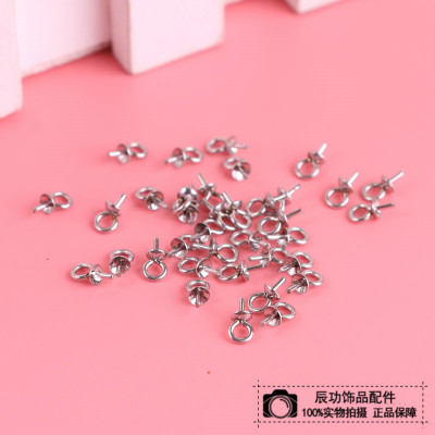 Pearl pendant head empty pin plate petal pendant head DIY accessories materials