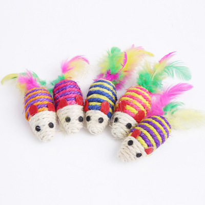 Cat love toy sisal small mouse toy grinding teeth