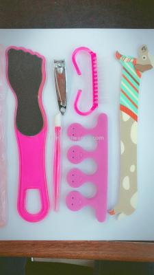 Nail pedicure tools 7 pieces 7 pieces nail clippers foot file easy to carry around special price