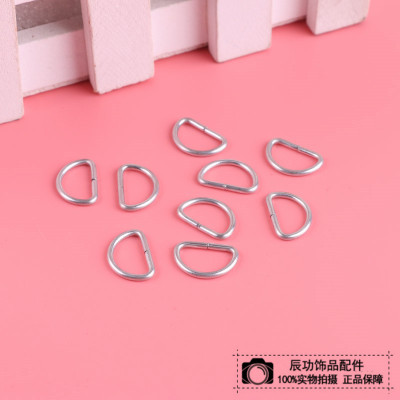 Stainless steel flat seamless d - ring - d buckle, clothing bag hat DIY hardware accessories