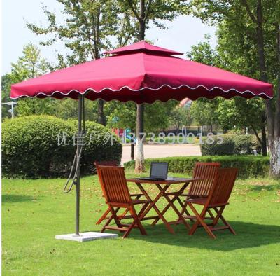 Sun Umbrella Patio Umbrella Single Arm Umbrella/Double Top Hand Lever Umbrella/Advertising Umbrella/Outdoor Leisure Umbrella/Sunshade