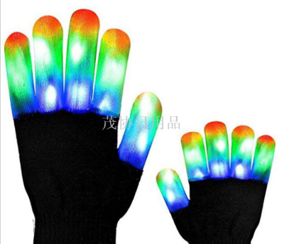 LED Luminous Gloves Stage Gloves for Performance Colorful Costume Props Bright LED Luminous Halloween Christmas Product