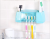 No need to punch the hole of the toilet suction brush rack shelves rack mounting multi-function