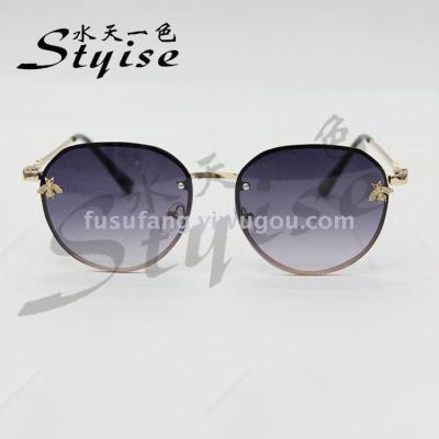 New metallic big frame trend joker sunglasses women's style sunglasses 2206