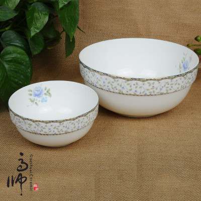 [Stock Special Offer] 5-Inch Ceramic Bowl Household Rice Bowl Overglazed Color Figure Ceramic Bowl Customized Daily Necessities