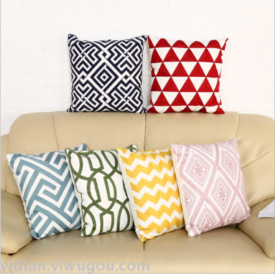Creative embroidery pure cotton pillow sold in Japan and South Korea