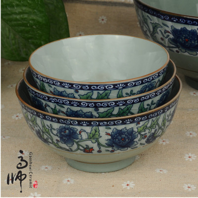 4.5-Inch/5.5/6-Inch Upright-Mouthed Bowl Rice Bowl Ceramic Bowl Factory Direct Sales Ceramic Tableware Gift