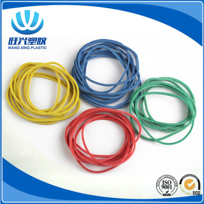 Wangxing plastic, specializing in the production of color rubber bands, Bala constantly natural environmental rubber bands