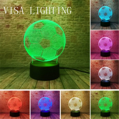 3d football night light, visual touch, colorful and novel lighting, home decoration