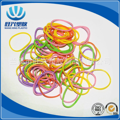 Wang zhen xing plastic, 25 mm color rubber bands, natural popular hing plastic products factory price