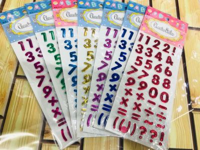 Three-Dimensional Stickers with Numbers and Letters