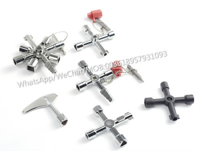 Multi-function key wrench train door water meter valve elevator electric control cabinet key wrench