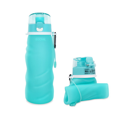 Large capacity folding water cup thermal insulation silica gel sports water bottle outdoor mountaineering trip expansion