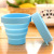 Silicone water cup folded coffee cup outdoor portable glass food grade environmental protection