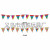 Small colorful flags triangle string flag birthday party arrangement pennant decorative items wedding supplies