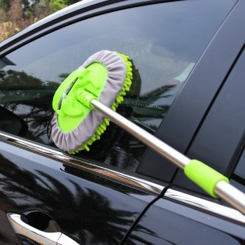 Retractable Three-Section Chenille Car Wash Mop Wax Brush Duster Car Cleaning Tool