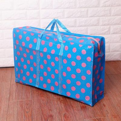 Blue with Dots Non-Woven Bag Printed Woven Bag Customizable Logo Ad Bag