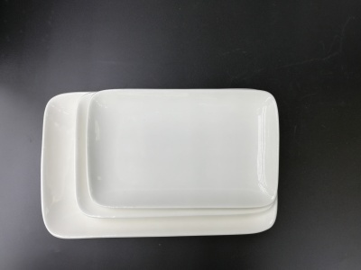 Commodity porcelain plate tableware 8 inches long square dish