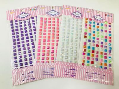 Sticker Acrylic Square Multi-Color Diamond Sticker