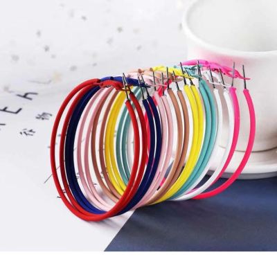 Fashion Popular Leisure All-Match Environmentally Friendly Rubber Paint Earrings
Non-Fading Colorful Fluorescent Size Can Be Customized