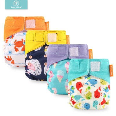 Diapers wholesale happy flute Velcro night with washable Diapers super absorbent baby comfortable all night long