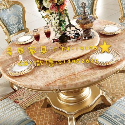Dining Table Marble Table round Table Luxury Table European Style Dining Table