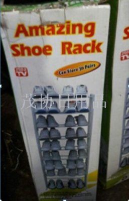 TV Combined 10-Layer Shoe Rack Plastic Steel Tube Shoe Rack Assembly 10-Layer TV Foreign Trade Shoe Rack 10-Layer Rack