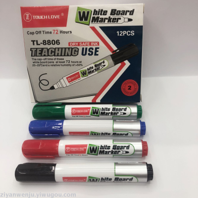 Factory Direct Sales 12 PCs Boxed Whiteboard Marker Erasable Marking Pen TL-8806