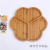 Japanese bamboo split plate creative solid wood tea center bamboo plate hotel canteen tray western food plate barbecue