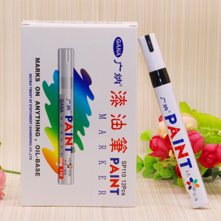Factory Wholesale Genuine Guangna Sp110 Gn110 Painting Pen Paint Fixer DIY Album Super Cool Black Card Graffiti Pen