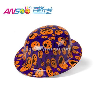 Halloween Pumpkin round Cap PVC Hat Factory Direct Sales Processing Custom Fashion Party Holiday Special Hat
