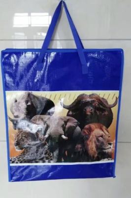 Five African Animals Customized Pattern Pp Color Printing Woven Bag Packing Bag Pp Woven Bag Non-Woven Bag