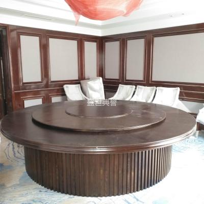 Guiyang star hotel new Chinese style electric dining table dining room box solid wood electric table and dining chair
