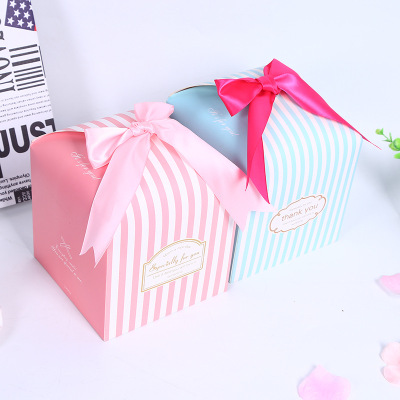 Packing Box Wholesale High-End Gift Wedding Candies Box Universal Gift Box Bow Blessing Box 661