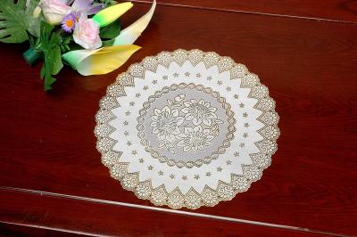 Placemat PVC Placemat Plastic Placemat Gold and Silver Placemat 30cm round