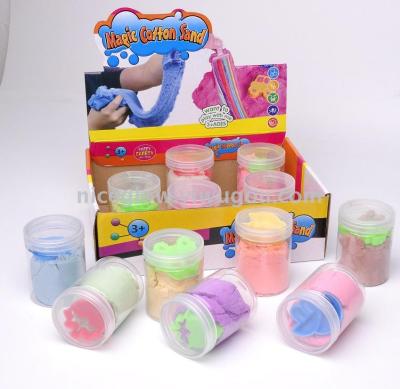 Children diy cotton salad force sand magic sand puzzle toys environmental protection non-toxic color sand magic sand manufacturers direct sales