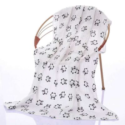 Muslin cotton cloth wrap towel, baby swaddling towel, baby gauze printed bath towel, can be customized