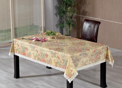 Crown Printed Golden Lace PVC Plastic Non-Woven Fabric Composite Tablecloth Tablecloth Plastic Table Cloth