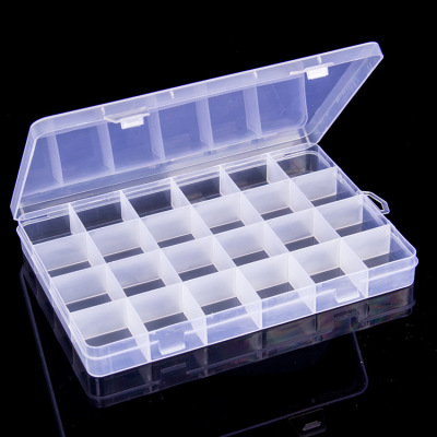 24 grid storage box household products transparent plastic box broken not broken accessories followed by box wholesale