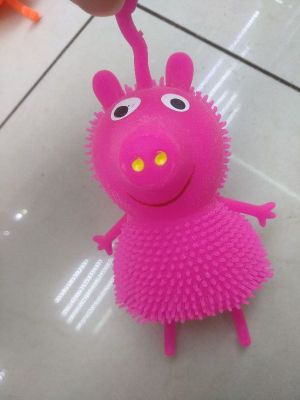 Manufacturers direct peppa pig flash glow hair ball vent ball