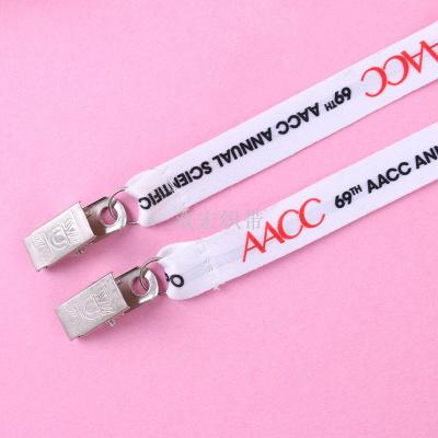 Fashion Letters on White Lanyard Factory Direct Sales