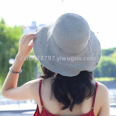 Crochet woven straw hat spring and summer style sun hat hat