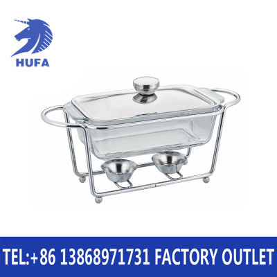 Hotel Restaurant Dedicated Self-Service Alcohol Stove Square Glass Stove Grilled Fish Multi-Purpose Heating Insulation Alcohol Stove