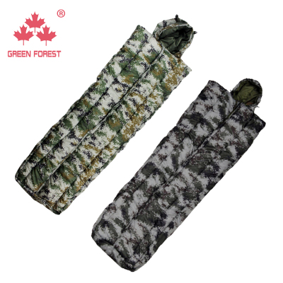 Overcoat type 1.5kg digital jungle camouflage desert outdoor field combat outdoor adult camping sleeping bag 2.5kg 