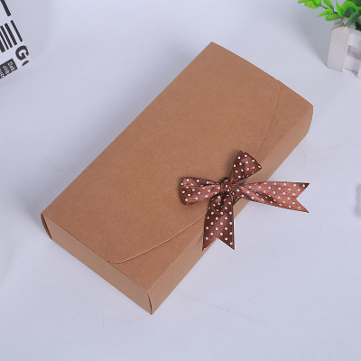 Blank kraft paper box rectangular gift packaging wallet box silk towel box manufacturers direct sales can be customized